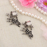 Maxbell 2 Pieces Stainless Steel Skeleton Hand Ear Plugs Tunnel Expander Gauges 12mm