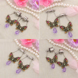 Maxbell 2 Pieces Stainless Steel Butterfly Ear Plugs Tunnel Expander Gauges Bar 6mm