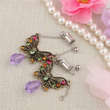 Maxbell 2 Pieces Stainless Steel Butterfly Ear Plugs Tunnel Expander Gauges Bar 8mm