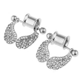 Maxbell 2 Pieces Stainless Steel Angel Wings Ear Plugs Tunnel Expander Gauges Bar 8mm