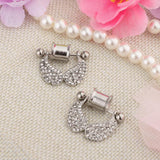 Maxbell 2 Pieces Stainless Steel Angel Wings Ear Plugs Tunnel Expander Gauges Bar 8mm