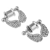 Maxbell 2 Pieces Stainless Steel Angel Wings Ear Plugs Tunnel Expander Gauges Bar 8mm