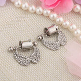 Maxbell 2 Pieces Stainless Steel Angel Wings Ear Plugs Tunnel Expander Gauges Bar 8mm