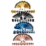 Maxbell 36 Pieces Ear Gauges Stretching Kit Plugs Taper 14G-00G Expanders Black