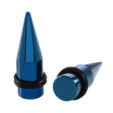 Maxbell 36 Pieces Ear Gauges Stretching Kit Plugs Taper 14G-00G Expanders Dark Blue