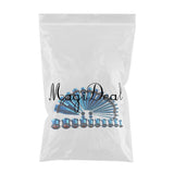 Maxbell 36 Pieces Ear Gauges Stretching Kit Plugs Taper 14G-00G Expanders Dark Blue