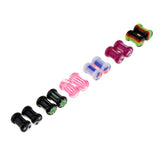 Maxbell 6 Pairs Colorful Acrylic Screw Fit Ear Tunnel Plugs Stretcher Expander 5mm