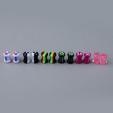 Maxbell 6 Pairs Colorful Acrylic Screw Fit Ear Tunnel Plugs Stretcher Expander 5mm