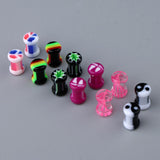 Maxbell 6 Pairs Colorful Acrylic Screw Fit Ear Tunnel Plugs Stretcher Expander 5mm
