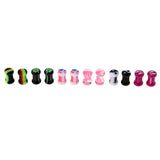 Maxbell 6 Pairs Colorful Acrylic Screw Fit Ear Tunnel Plugs Stretcher Expander 5mm