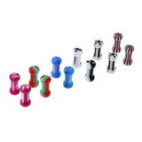 Maxbell 6 Pairs Colorful Acrylic Screw Fit Ear Tunnel Plugs Stretcher Expander 6mm