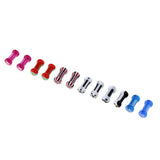 Maxbell 6 Pairs Colorful Acrylic Screw Fit Ear Tunnel Plugs Stretcher Expander 6mm