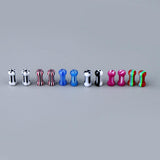 Maxbell 6 Pairs Colorful Acrylic Screw Fit Ear Tunnel Plugs Stretcher Expander 6mm