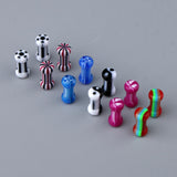 Maxbell 6 Pairs Colorful Acrylic Screw Fit Ear Tunnel Plugs Stretcher Expander 6mm