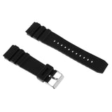Maxbell Black Silicone Wristwatch Band Strap Replace Sports Watch 22mm