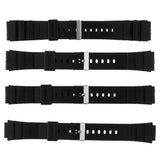 Maxbell Black Silicone Wristwatch Band Strap Replace Sports Watch 22mm