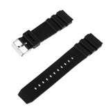 Maxbell Black Silicone Wristwatch Band Strap Replace Sports Watch 22mm