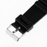 Maxbell Black Silicone Wristwatch Band Strap Replace Sports Watch 22mm