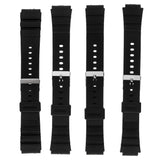 Maxbell Black Silicone Wristwatch Band Strap Replace Sports Watch 22mm