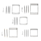 Maxbell Stainless Steel Tri-glide Button Watch Band Strap Replacement Buckle 16mm