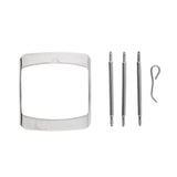 Maxbell Stainless Steel Tri-glide Button Watch Band Strap Replacement Buckle 20mm