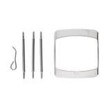 Maxbell Stainless Steel Tri-glide Button Watch Band Strap Replacement Buckle 20mm