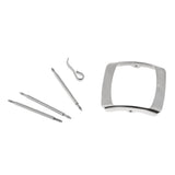 Maxbell Stainless Steel Tri-glide Button Watch Band Strap Replacement Buckle 20mm