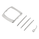 Maxbell Stainless Steel Tri-glide Button Watch Band Strap Replacement Buckle 20mm