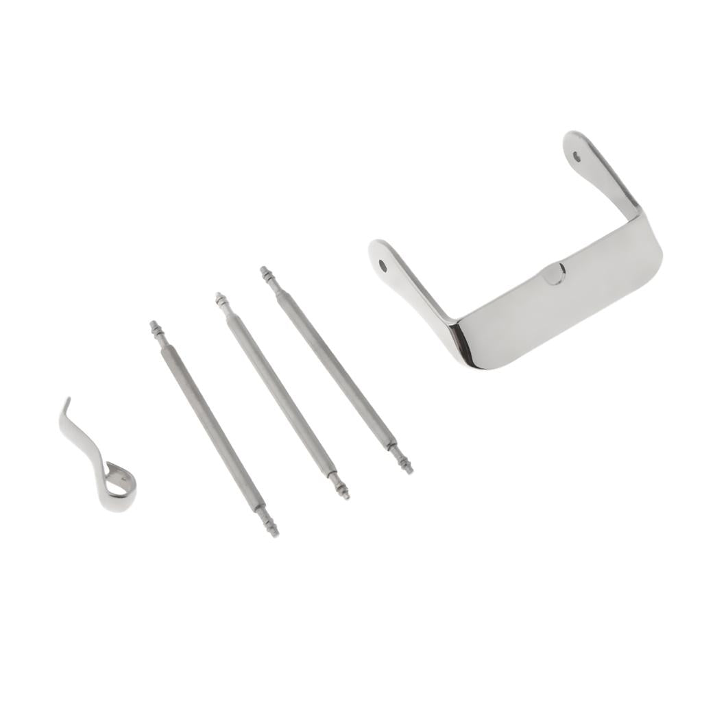 Maxbell Stainless Steel Watch Band Strap Replacement Buckle Pin with Spring Bar 22mm