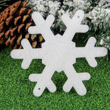 6pcs White Foam Snowflake Pendant Sticker Decals Window Clings Home Decor B