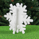 Maxbell  4pcs Foam 3D Snowflake Tree Bell Heart Star Pendant Window Cling Snowflake B