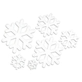 6pcs White Foam Snowflake Pendant Sticker Decals Window Clings Home Decor E