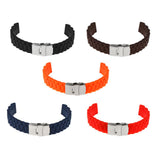 Maxbell Sports Waterproof Soft silicone Watch Strap Folded Buckle Black