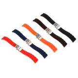 Maxbell Sports Waterproof Soft silicone Watch Strap Folded Buckle Black