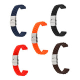 Maxbell Sports Waterproof Soft silicone Watch Strap Folded Buckle Black