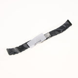 Maxbell Sports Waterproof Soft silicone Watch Strap Folded Buckle Black