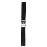 Maxbell Sports Waterproof Soft silicone Watch Strap Folded Buckle Black