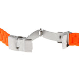 Maxbell Sports Waterproof Soft silicone Watch Strap Folded Buckle Orange