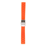 Maxbell Sports Waterproof Soft silicone Watch Strap Folded Buckle Orange