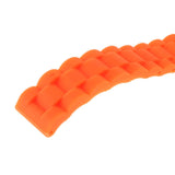 Maxbell Sports Waterproof Soft silicone Watch Strap Folded Buckle Orange