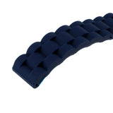 Maxbell Sports Waterproof Soft silicone Watch Strap Folded Buckle Navy Blue