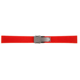 Maxbell Sports Waterproof Soft silicone Watch Strap Folded Buckle Red