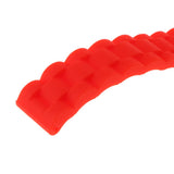 Maxbell Sports Waterproof Soft silicone Watch Strap Folded Buckle Red