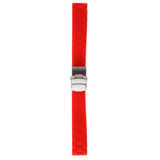 Maxbell Sports Waterproof Soft silicone Watch Strap Folded Buckle Red