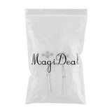 Maxbell Cosplay Alligator Hair Pin Chinese Cosplay Flower Tassel Clip Lake Blue
