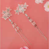 Maxbell Cosplay Alligator Hair Pin Chinese Cosplay Flower Tassel Clip Lake Blue