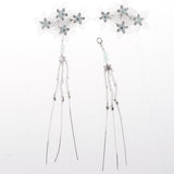 Maxbell Cosplay Alligator Hair Pin Chinese Cosplay Flower Tassel Clip Lake Blue