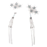 Maxbell Cosplay Alligator Hair Pin Chinese Cosplay Flower Tassel Clip Lake Blue