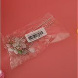 Maxbell Retro Hairpin Chinese Hair Stick Vintage Long Tassel Floral Headwear White