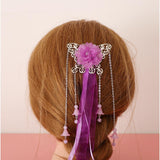 Maxbell Ancient Traditional Chinese Hair Clip Bridal Wedding Head Jewelry Purple